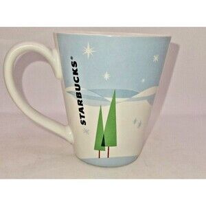Starbucks 2011 Christmas Holiday Mug Tree White coffee mug 12 oz cup